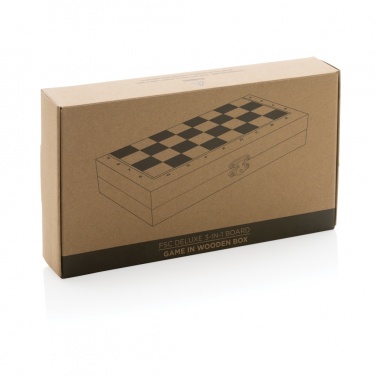 Logotrade liikelahja tuotekuva: Deluxe 3-in-1 lautapeli laatikossa