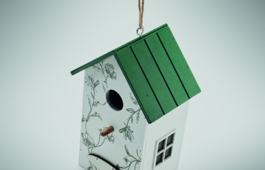 Logo trade liikelahjat mainoslahjat kuva: Linnunpönttö vanerista