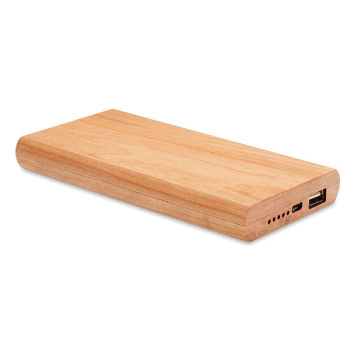 Logotrade mainoslahja tuotekuva: Bambu varavirtalähde 4000 mAh ARENA POWER