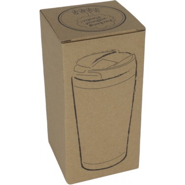 Logo trade liikelahjat tuotekuva: Ruostumattomasta teräksestä valmistettu muki BAMBOOGARDEN 400 ml