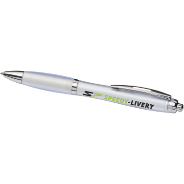 Logotrade liikelahjat mainoslahjat tuotekuva: Curvy ballpoint pen with frosted barrel and grip