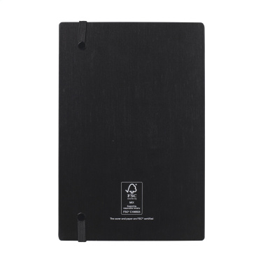 Logo trade mainostuotet tuotekuva: Bamboo Journal Naked Spine Paper Notebook Musta A5