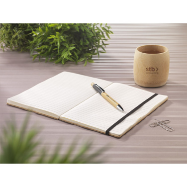 Logo trade mainoslahjat tuotekuva: Bamboo Journal Naked Spine Paper Notebook A5