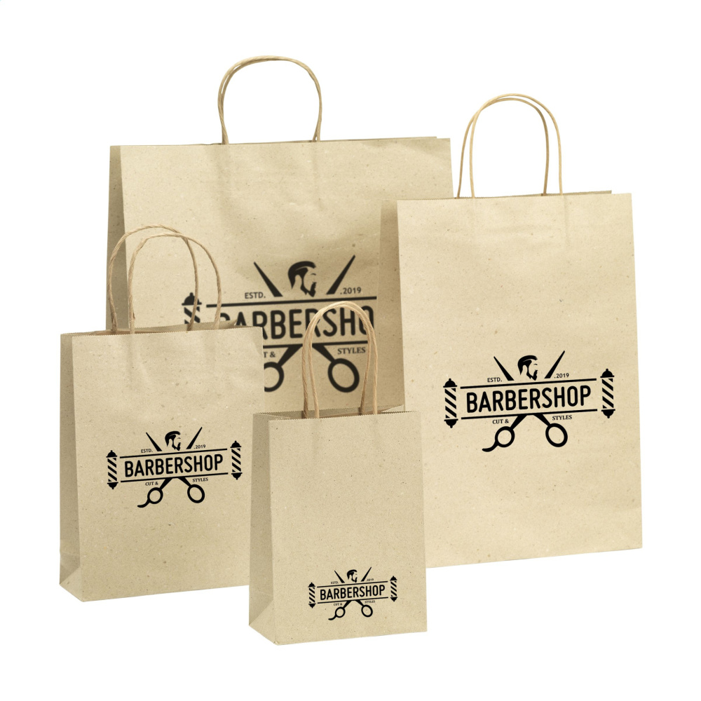 Logotrade liikelahja tuotekuva: Leaf It Bag kierrätetty ruohopaperi (120 g/m²) XL