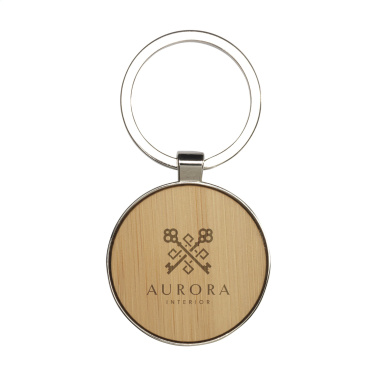 Logo trade mainoslahjat ja liikelahjat kuva: Bamboo Key Circle avaimenperä