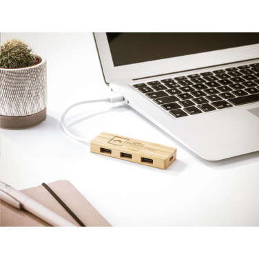 Logotrade mainoslahja ja liikelahja kuva: Bambu USB-keskitin