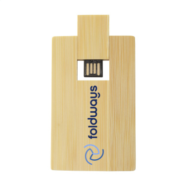 Logo trade mainostuotet tuotekuva: Luottokortti USB Bamboo 64GB
