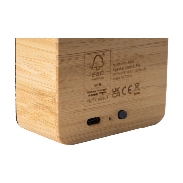 Logotrade liikelahja mainoslahja kuva: Sonido 5W Bamboo langaton kaiutin