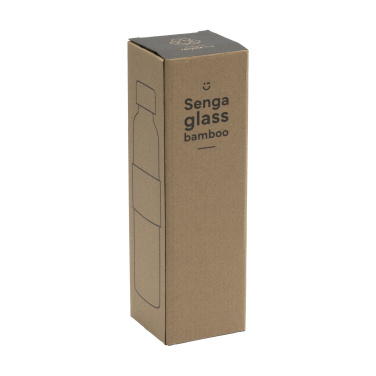 Logotrade mainoslahja tuotekuva: Senga Glass Bamboo 500 ml juomapullo