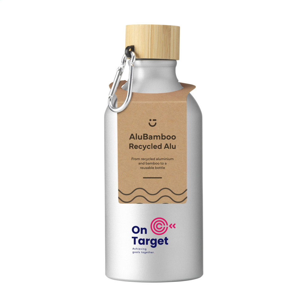Logotrade mainostuote tuotekuva: AluBamboo GRS Kierrätetty Alu 500 ml vesipullo