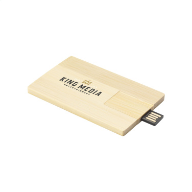 Logo trade mainoslahjat ja liikelahjat kuva: Luottokortti USB Bamboo 8GB