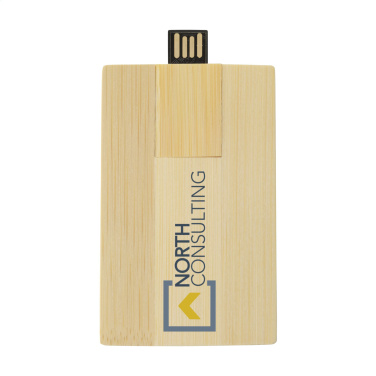 Logo trade mainostuotet tuotekuva: Luottokortti USB Bamboo 32GB