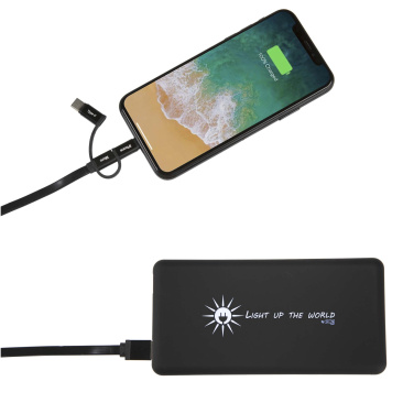 Logo trade mainostuote kuva: SCX.design P30 8000 mAh solar varavirtalähde, valaistuva