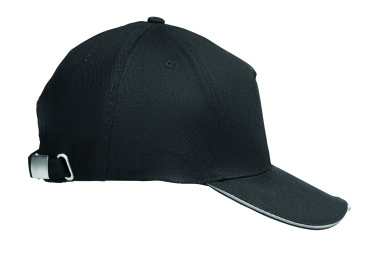 Logotrade mainoslahja tuotekuva: 5-paneelinen LED-puuvillalippis 22