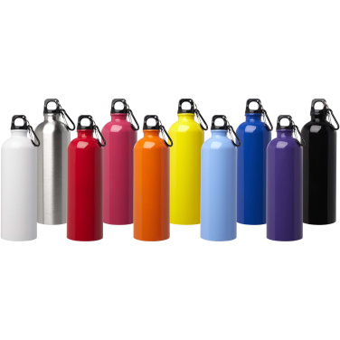Logo trade mainoslahjat tuotekuva: Oregon 750 ml:n RCS-sertifioitu, yksiseinämäinen, ruostumattomasta teräksestä valmistettu vesipullo jousihaalla
