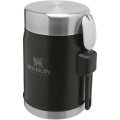 Stanley Legendary 400 ml:n einespurkki lusikkahaarukalla, Mattamusta