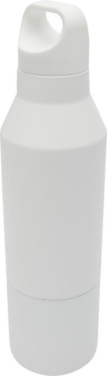 Logotrade liikelahja mainoslahja kuva: Odessy 600 ml:n RCS-sertifioitu kierrätetystä ruostumattomasta teräksestä tehty termospullo 300 ml:n kupilla