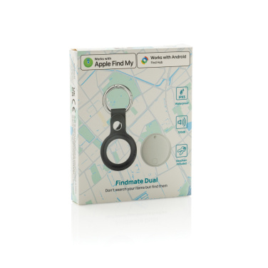 Logotrade mainoslahja ja liikelahja kuva: Findmate Dual RCS -esinepaikannin, kierrätysmuovia, IPX5