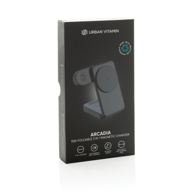 Logotrade mainoslahja ja liikelahja kuva: Urban Vitamin Arcadia RCS rplast 15W 3in1 magn. laturi