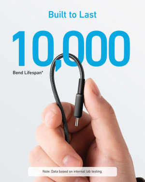Logotrade liikelahja tuotekuva: Anker USB-C–USB-C-kaapeli, 1,8 metriä, 60 W