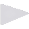 Frosty triangular recycled plastic ice scraper, Valkoinen