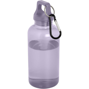 Logo trade liikelahja kuva: Oregon 400 ml:n RCS-sertifioidusta kierrätetystä muovista valmistettu vesipullo karabiinihaalla
