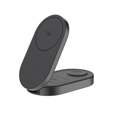 Logotrade liikelahja tuotekuva: Quantum ultra-nopea 3-in-1 25 W taitettava langaton laturi
