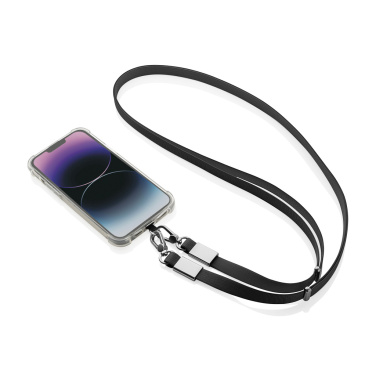 Logo trade mainostuotet tuotekuva: Nivo RCS-kierrätetty PET crossbody-kaulanauha