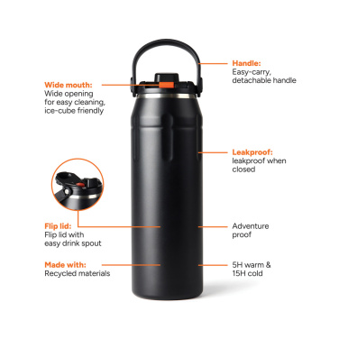 Logotrade liikelahjat kuva: Nordic Drift Trail RCS -eristetty urheilujuomapullo 940 ml