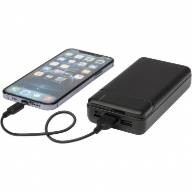 Logotrade reklaminiai produktai nuotrauka: Kilpinis 20 000 mAh perdirbto plastiko maitinimo blokas 