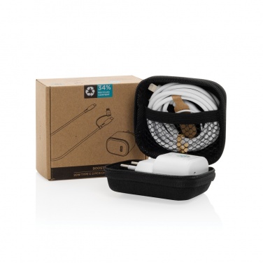 Logotrade firminės dovanos nuotrauka: Boost RCS reycled PET 20W tipo C 2 vnt įkrovimo rinkinys