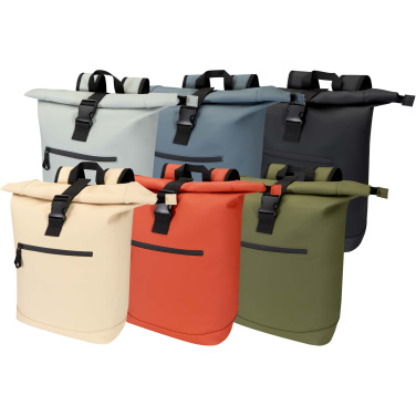 Logotrade reklaminiai produktai nuotrauka: „Resi Plus 15“ GRS perdirbto audinio kuprinė su susukamu viršumi, 18 l