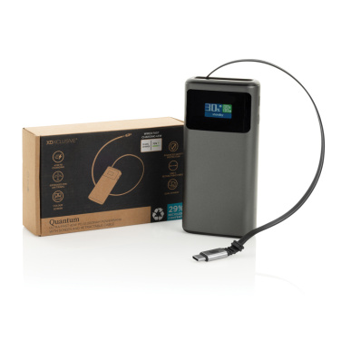 Logotrade firminės dovanos nuotrauka: „Quantum RCS“ itin greita PD45W 10 000 mAh išorinė baterija su ekranu