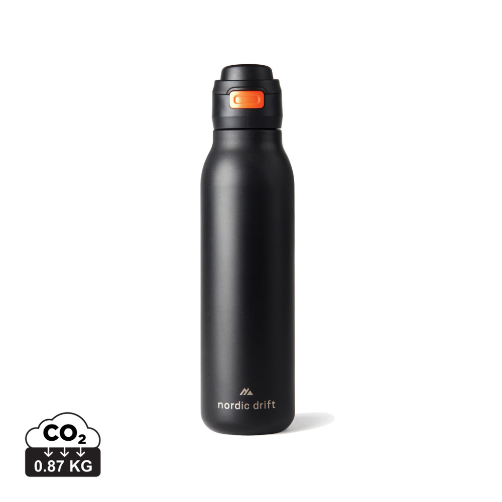 Logotrade reklaminės dovanos nuotrauka: Nordic Drift Trail RCS viensienis vandens butelis 750 ml