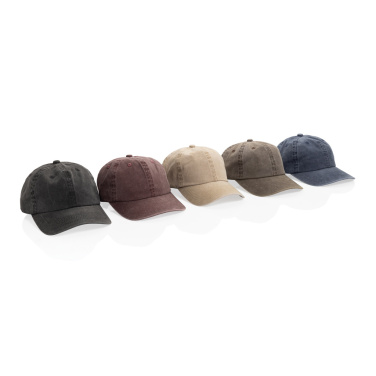 Logotrade dovana nuotrauka: BEAU AWARE™ skalbta 6 panelių 270 g/m² medvilninio tvilo kepuraitė