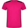 Detroitas unisex sporta t-krekls ar īsām piedurknēm, Fuksija / vienkrāsains melns