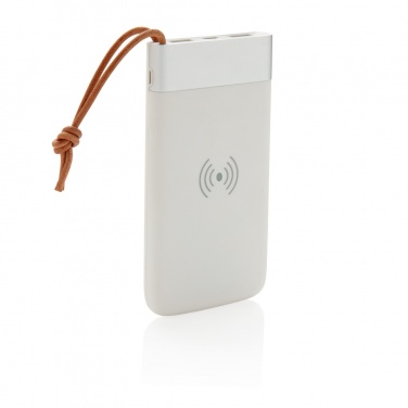 Logotrade korporatīvās dāvanas foto: Aria 8000 mAh 5W bezvadu uzlādes barošanas bloks