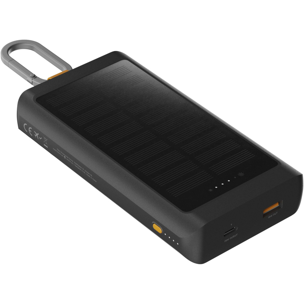 Logotrade korporatīvās dāvanas foto: Xtorm XG2S101 Go2 10.000 mAh 15W saules enerģijas akumulators ar apgaismojumu