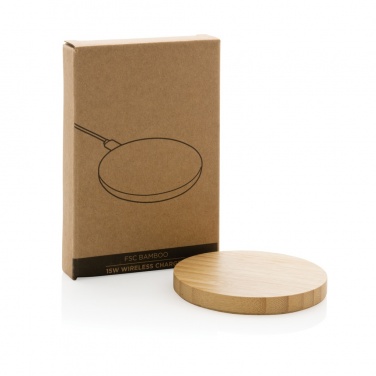 Логотрейд pекламные продукты картинка: Беспроводное зарядное устройство Bamboo 15 Вт