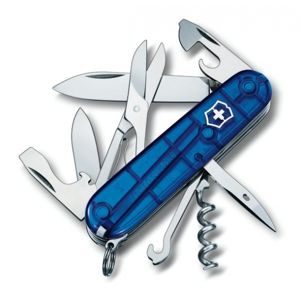 Лого трейд pекламные подарки фото: Карманный нож Climber прозрачный Victorinox