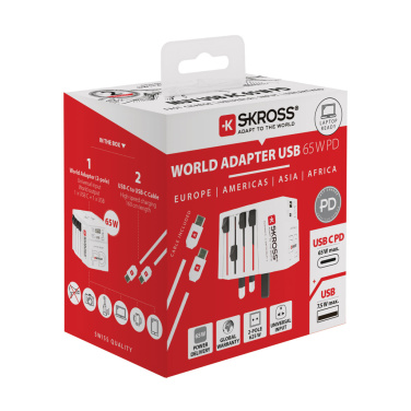 Лого трейд pекламные продукты фото: Адаптер SKROSS World Travel MUV 65W PD с кабелем USB C