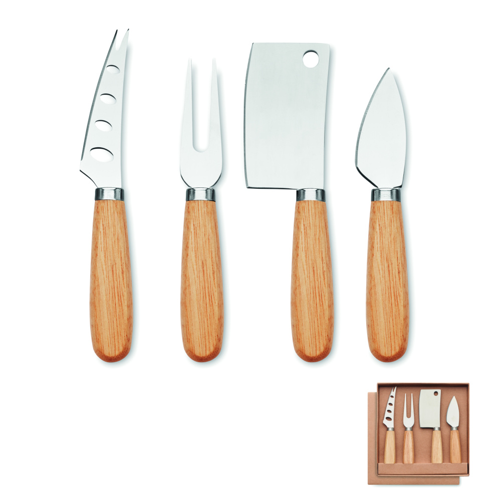 Лого трейд pекламные cувениры фото: Set of 4 cheese knives