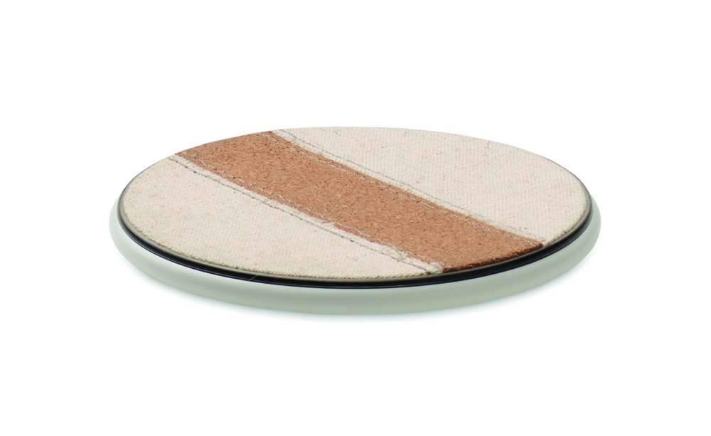 Лого трейд бизнес-подарки фото: Cork wireless charger 15W