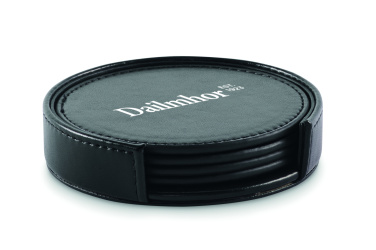 Лого трейд pекламные cувениры фото: Set of 4 PU coasters