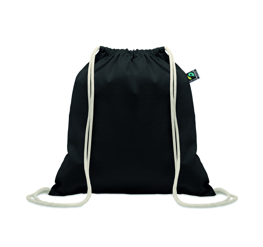 Лого трейд pекламные cувениры фото: Drawstring bag Fairtrade 180gr
