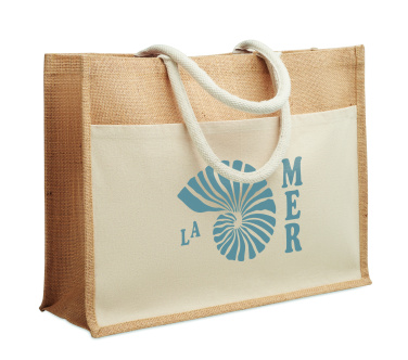Лого трейд бизнес-подарки фото: Jute shopping bag