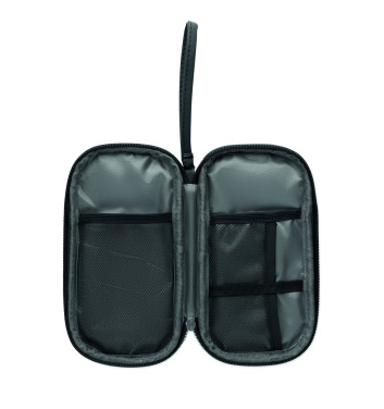 Лого трейд бизнес-подарки фото: Tech organiser pouch 600D RPET