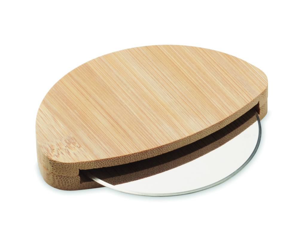 Логотрейд pекламные подарки картинка: Round bamboo pizza cutter