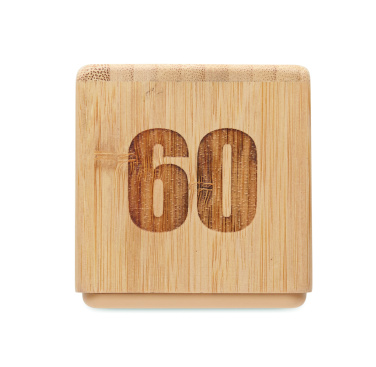 Лого трейд pекламные подарки фото: Bamboo twist snooze timer