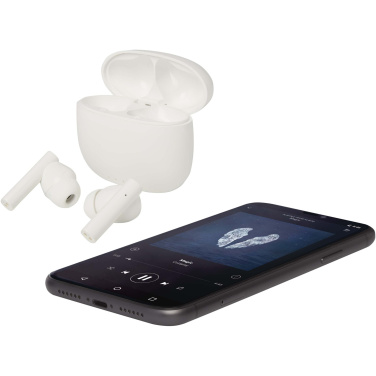 Логотрейд pекламные продукты картинка: Alterf гарнитура True Wireless Bluetooth® из переработанной пластмассы с силиконовыми амбушюрами